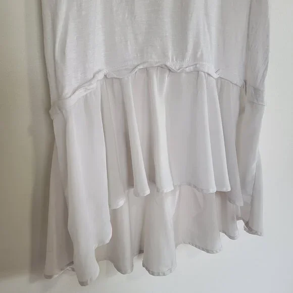 Anthropologie Postage Stamp Peplum Swing Tee Medium - Picture 5 of 6